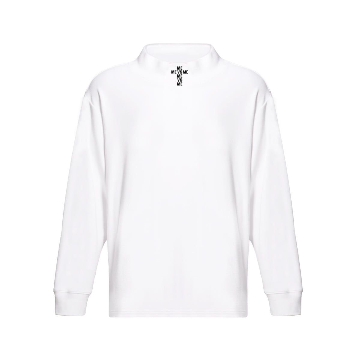 LANGARMSHIRT MIT LOGO UND STEHKRAGEN