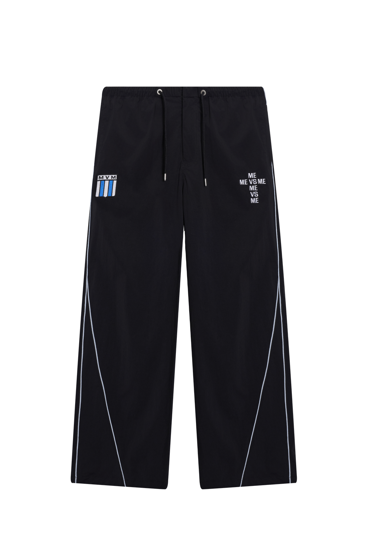 Piping Wide-Leg Track Pants