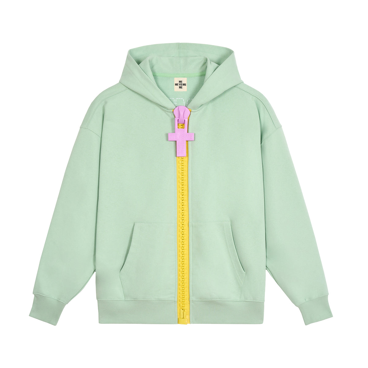 Contrast Chunky big zipper hoodie