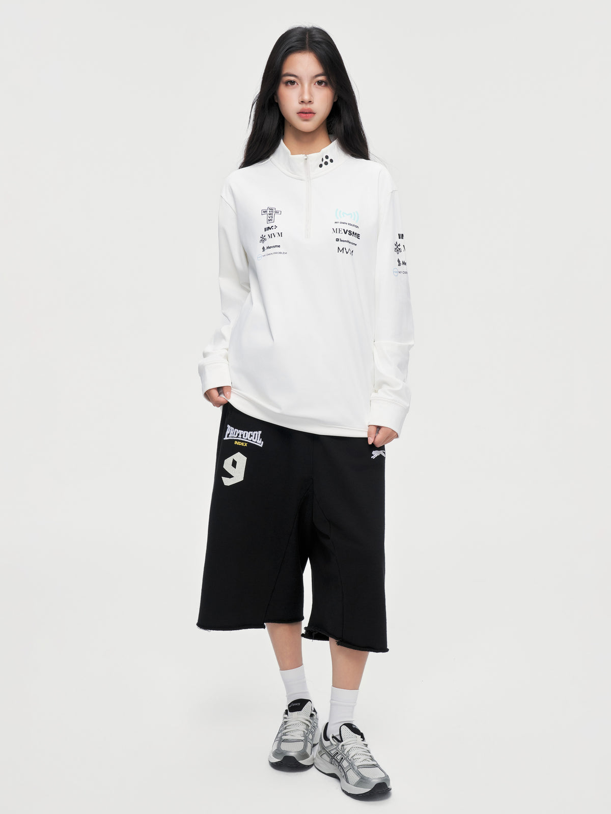 Moto Half-Zip Sweatshirt