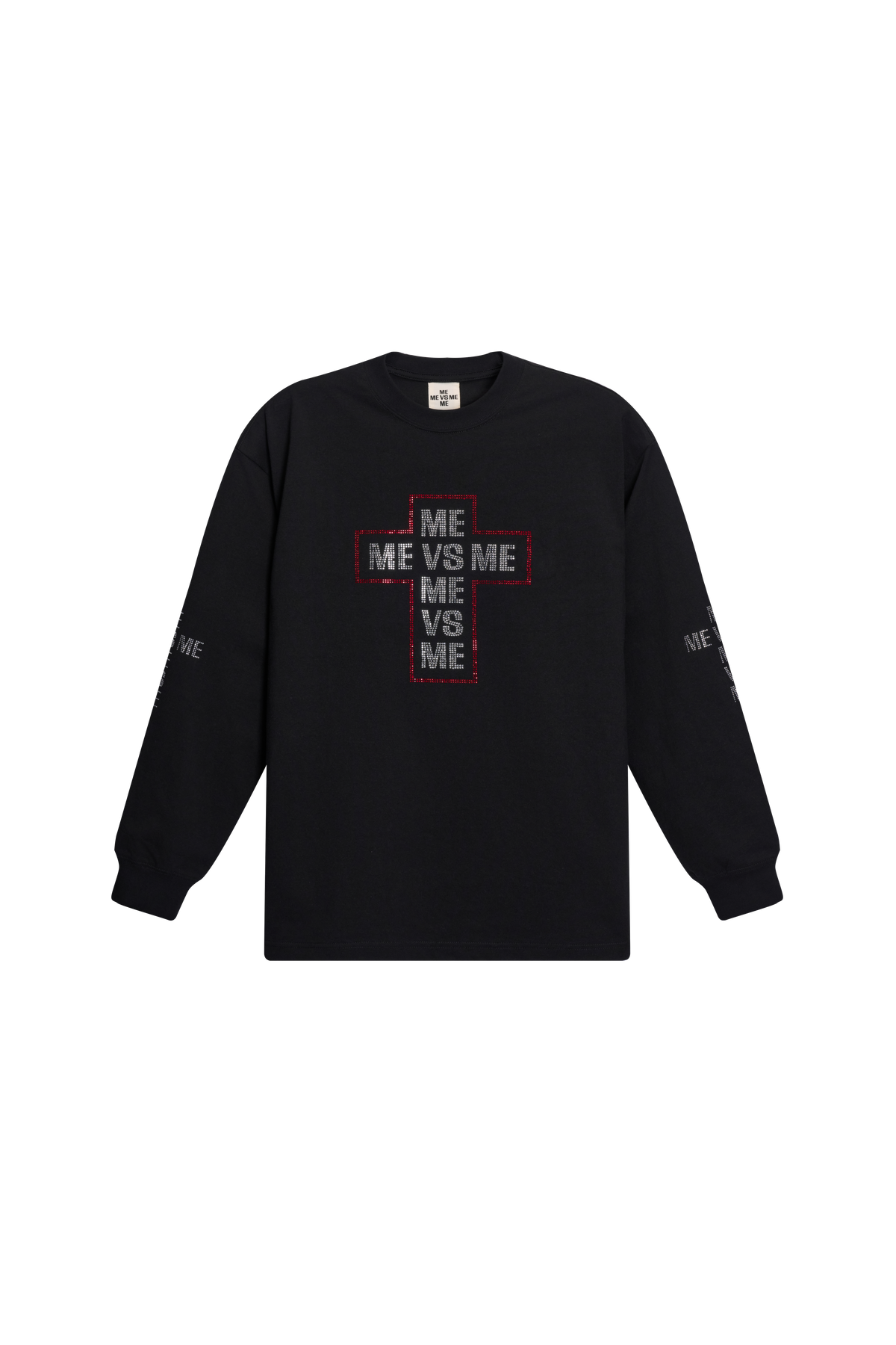 Rhinestone Cross Long Sleeve T-Shirt