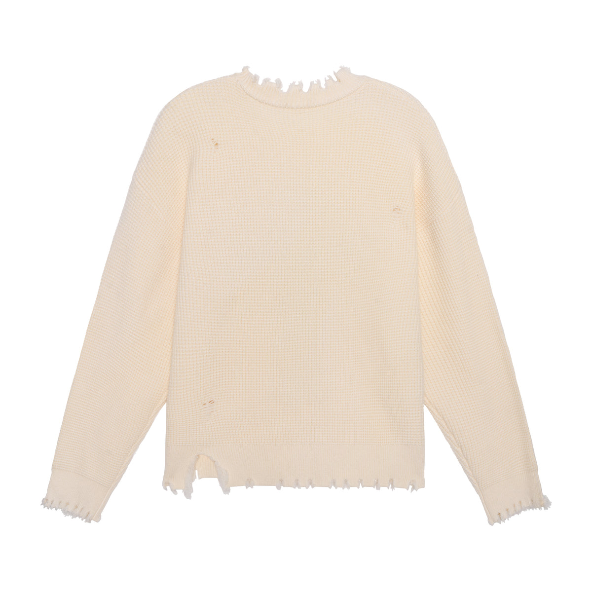 Distressed Logo Knit Sweater