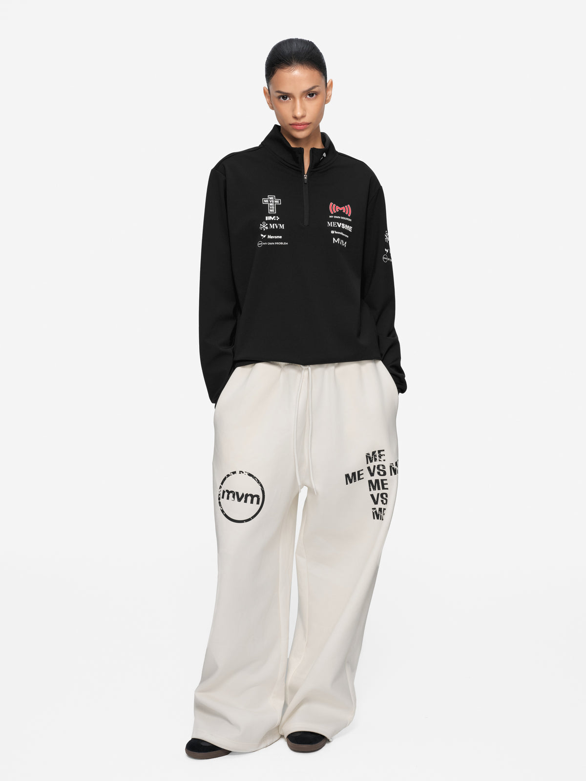 Moto Half-Zip Sweatshirt