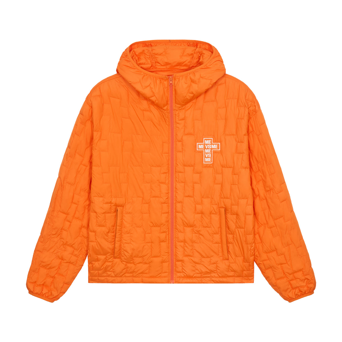 Cross-Quilted Padded Jacket