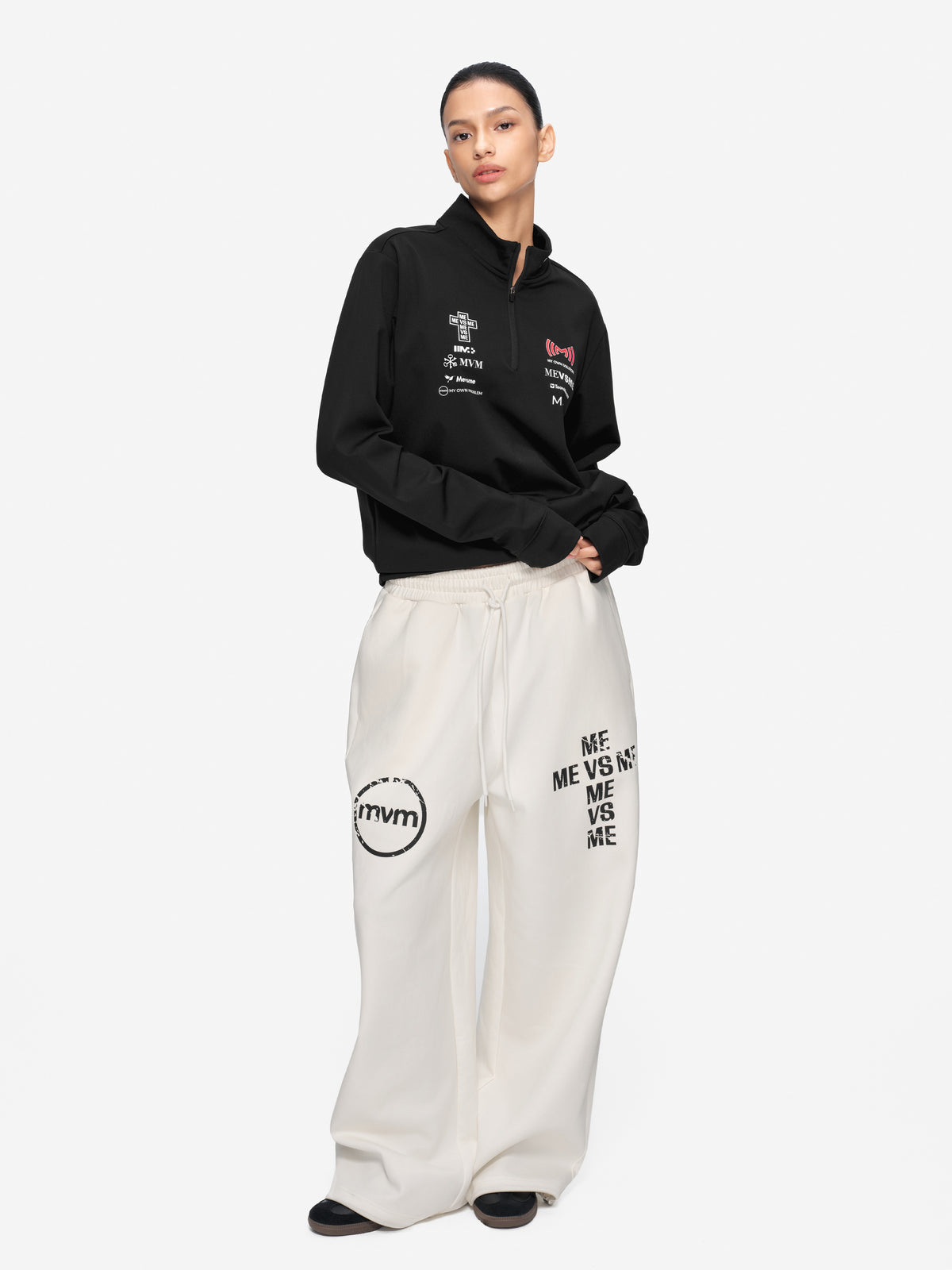Moto Half-Zip Sweatshirt