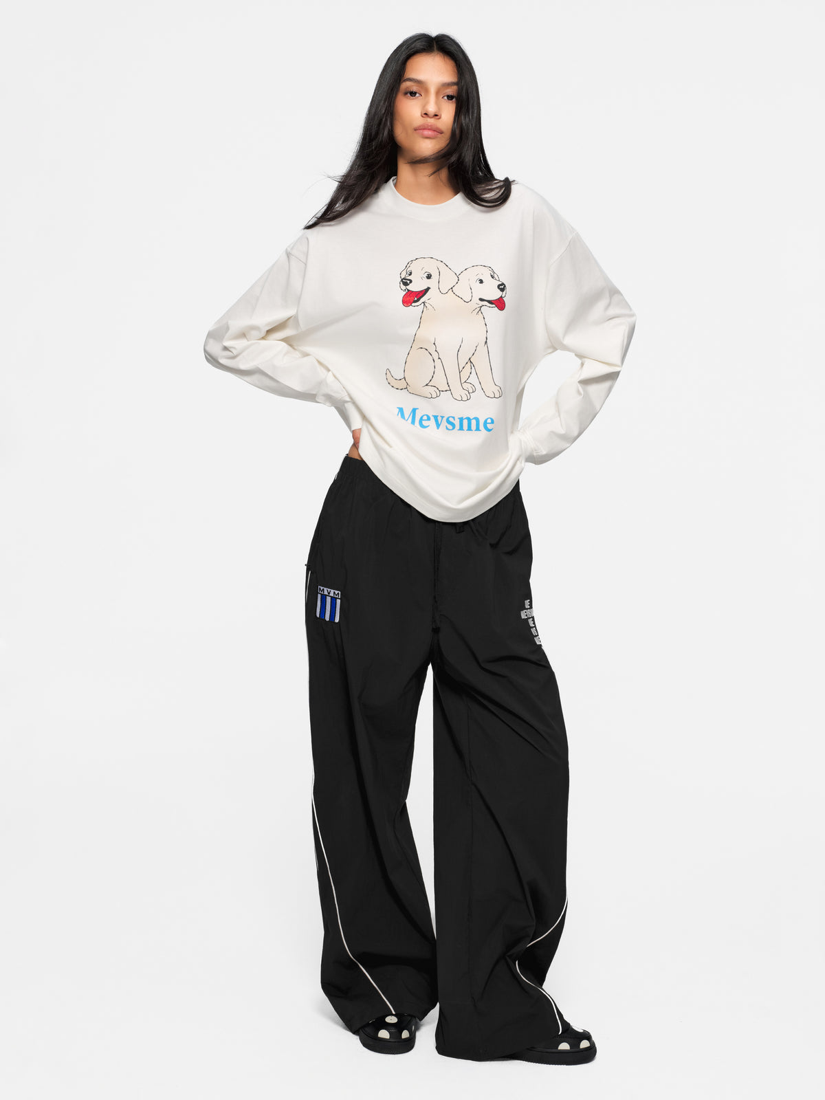 Double Trouble Graphic Long Sleeve Tee