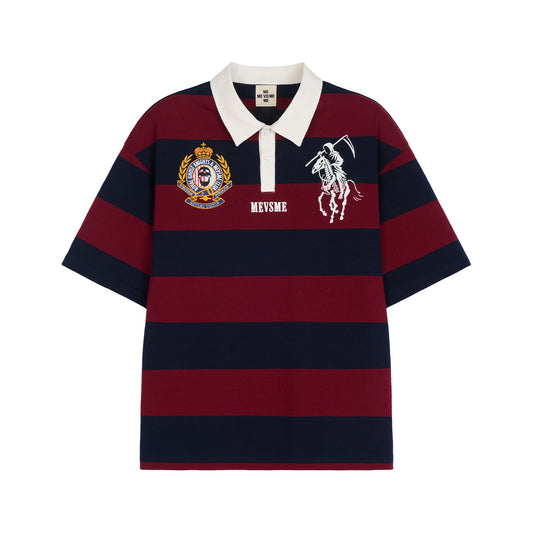 Striped Rugby Polo Shirt