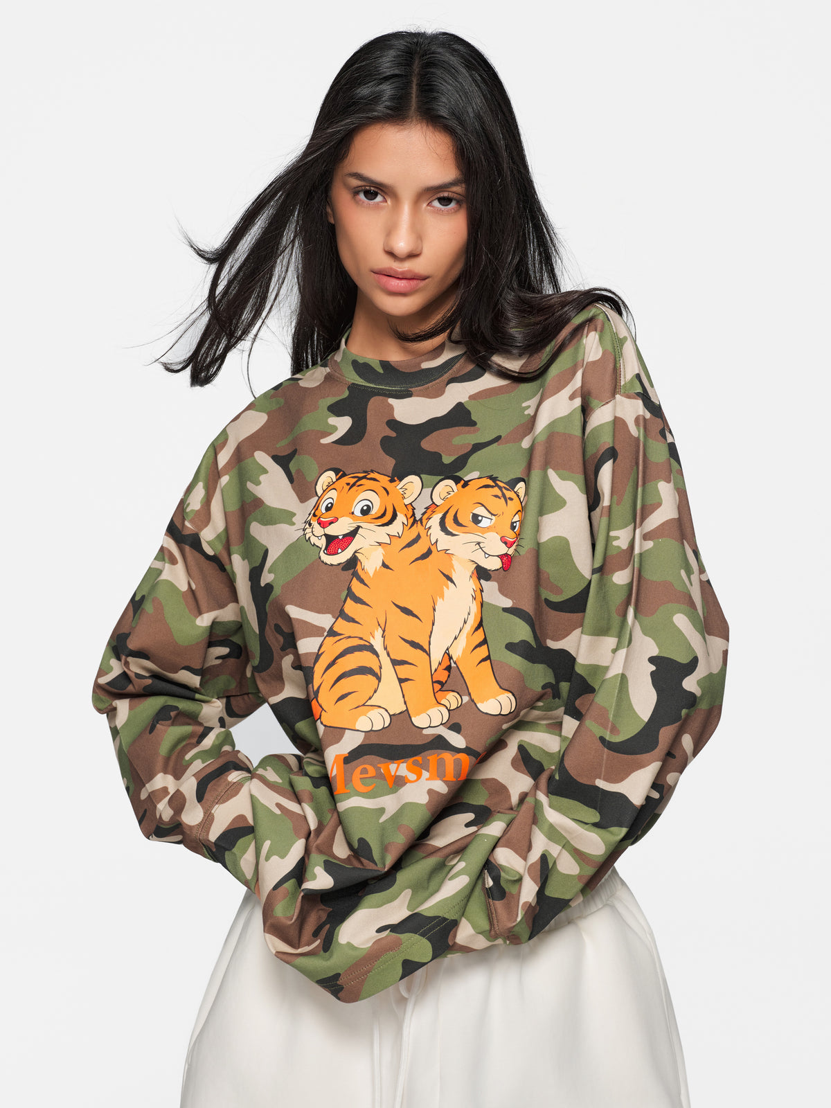 Double Trouble Graphic Long Sleeve Tee