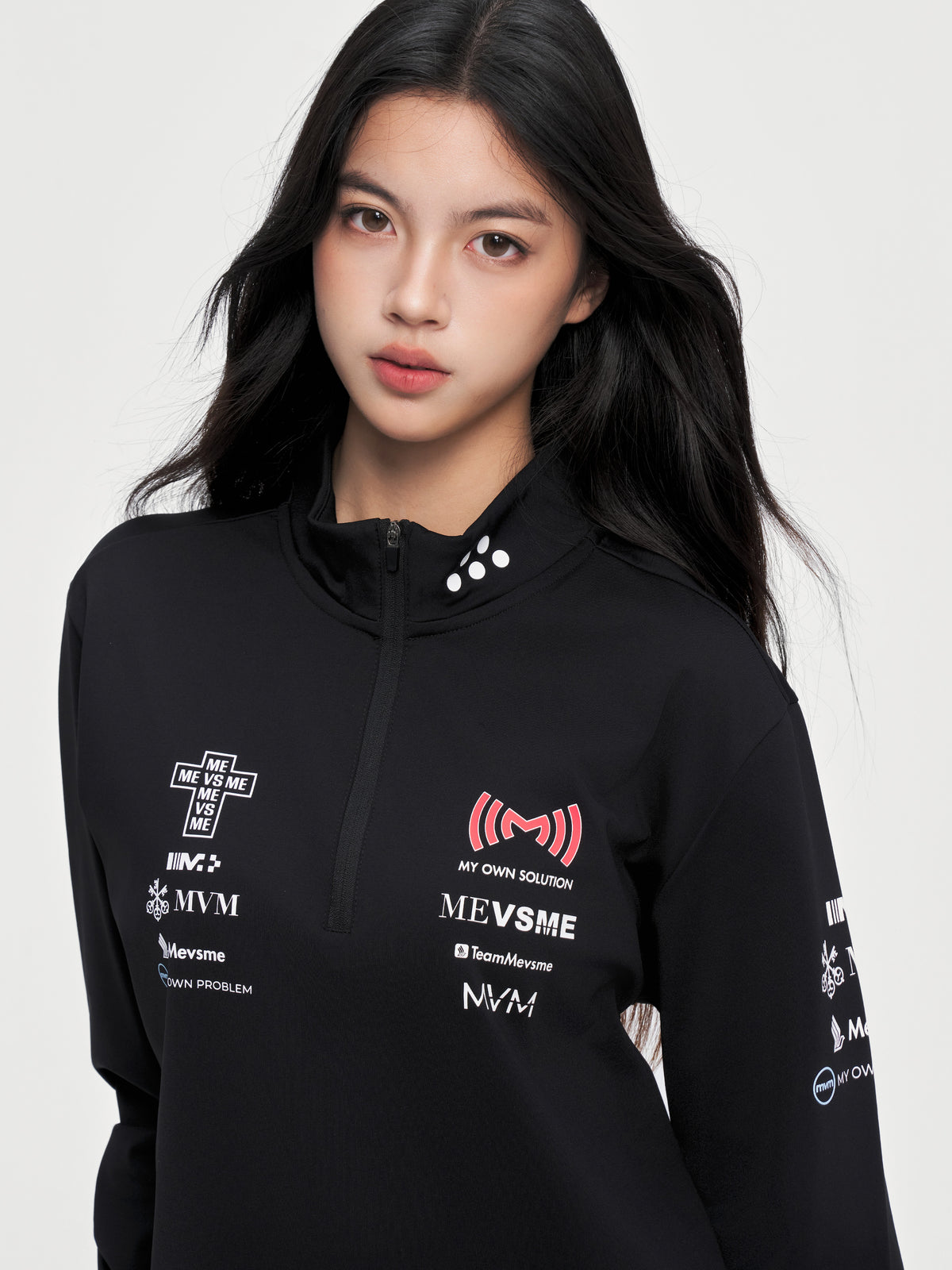 Moto Half-Zip Sweatshirt