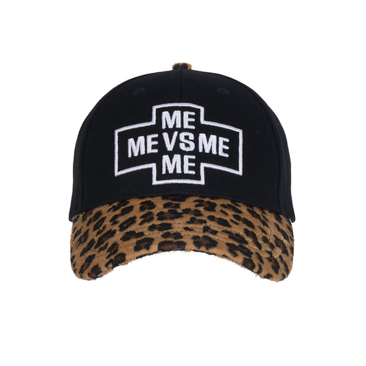 Embroidered Leopard-Brim Cap