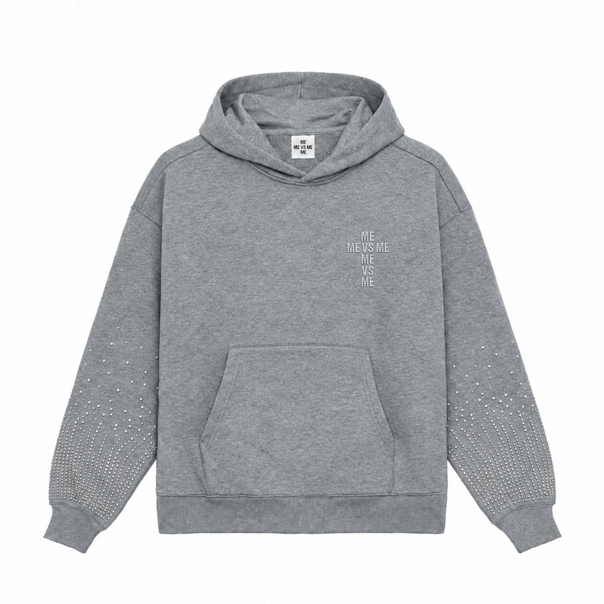 Gradient Rhinestone Sleeve Hoodie