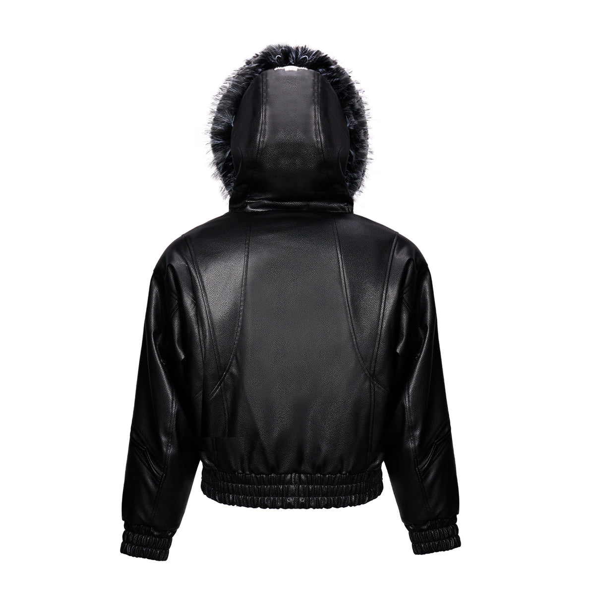 LEDERJACKE MIT KUNSTFELLBESATZ