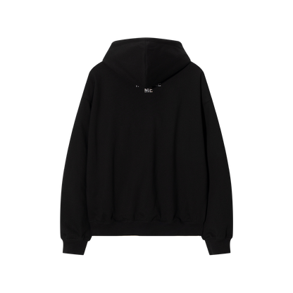 RHINESTONE LOGO ZIP HOODIE