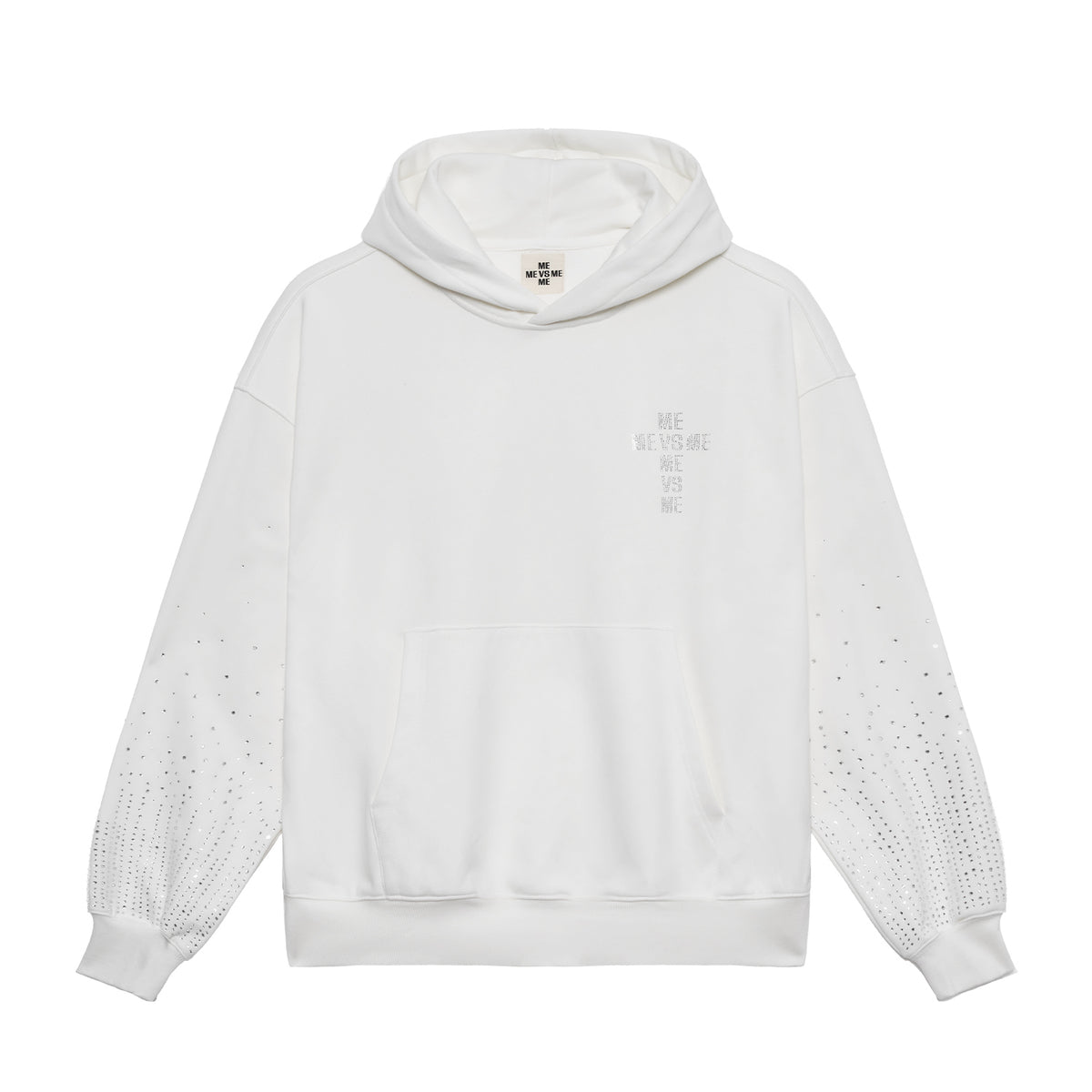 Gradient Rhinestone Sleeve Hoodie