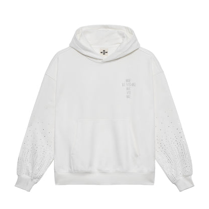 Gradient Rhinestone Sleeve Hoodie