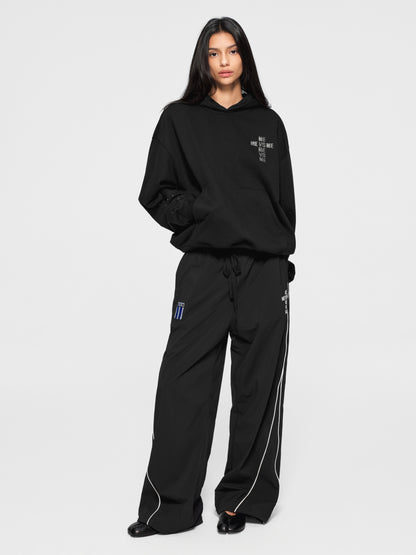 Gradient Rhinestone Sleeve Hoodie