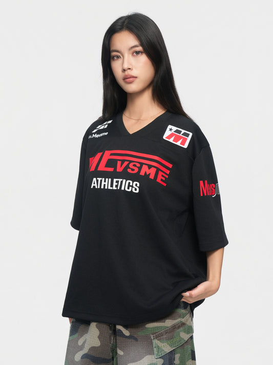 "99" V-Neck Mesh Jersey