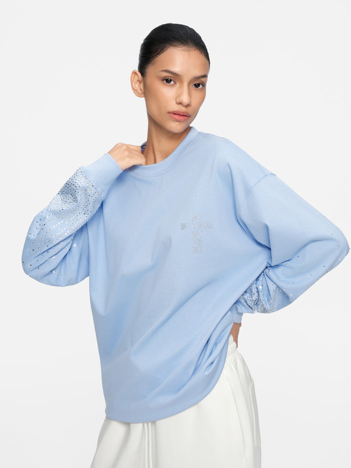 Gradient Rhinestone Long Sleeve