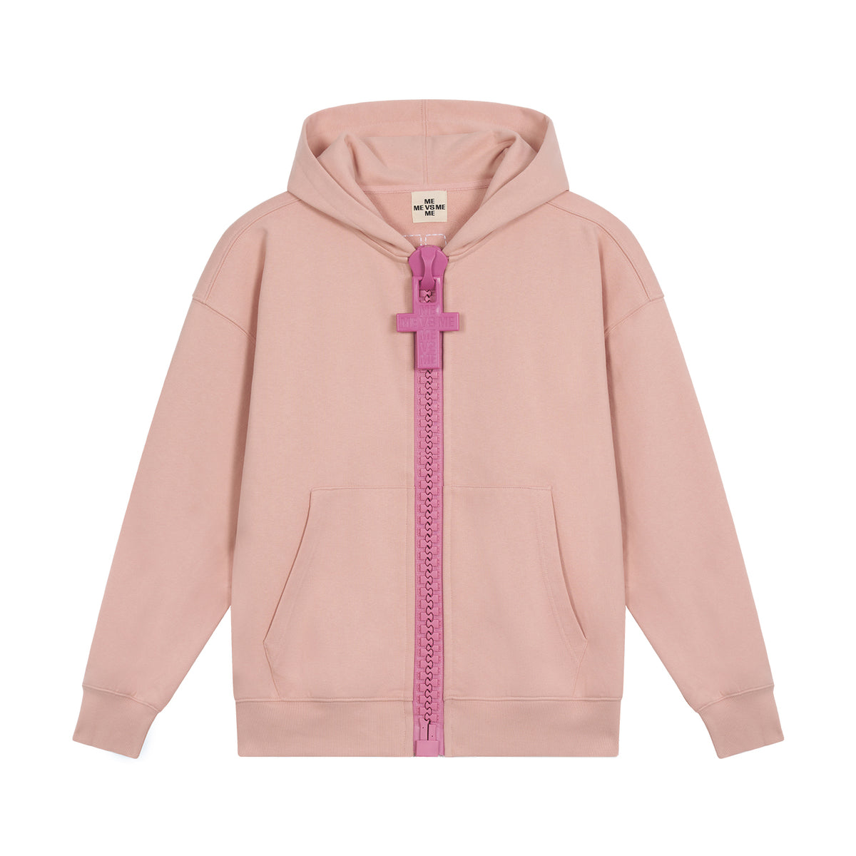 Contrast Chunky big zipper hoodie