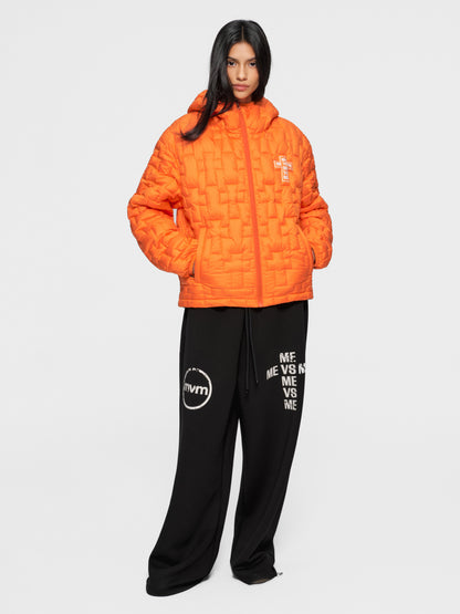 Cross-Quilted Padded Jacket