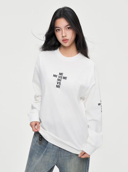 Basic-Langarmshirt mit Cross-Logo