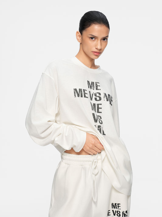 DISTRESSED CROSS LONG SLEEVE
