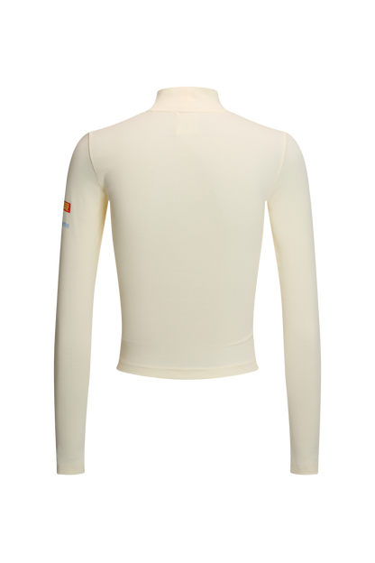 Moto-Graphic Mock Neck Top