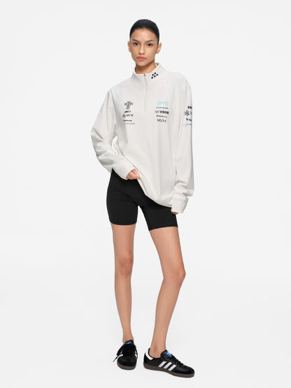 Moto Half-Zip Sweatshirt