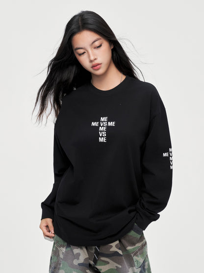 Basic-Langarmshirt mit Cross-Logo