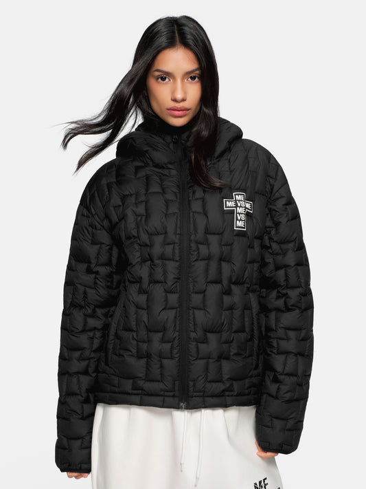 Cross-Quilted Padded Jacket