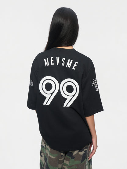 Mesh-Trikot mit V-Ausschnitt und „99“