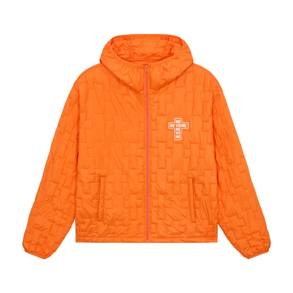 Cross-Quilted Padded Jacket