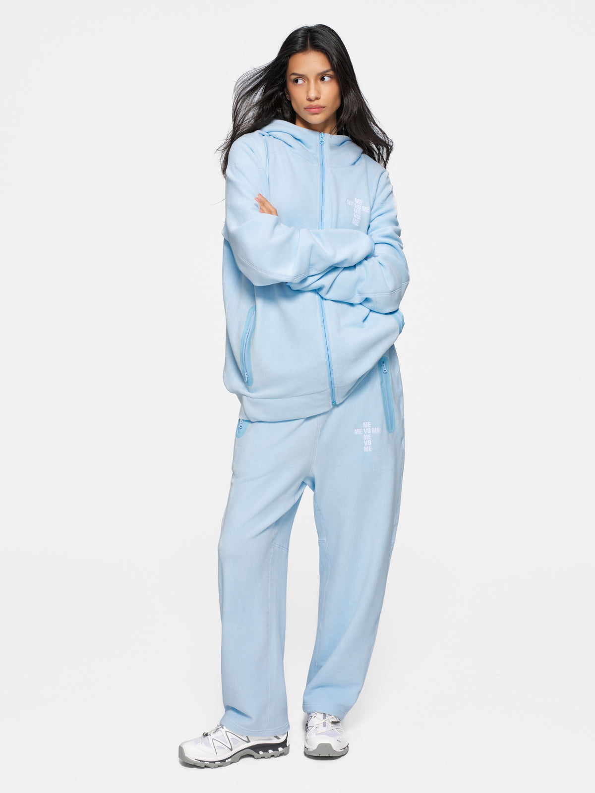Blue Fleece Tracksuit Joggers
