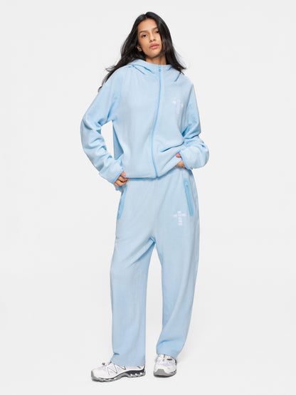 Blue Fleece Tracksuit Joggers