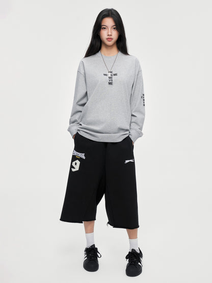 Basic-Langarmshirt mit Cross-Logo