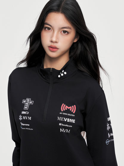 Moto Half-Zip Sweatshirt