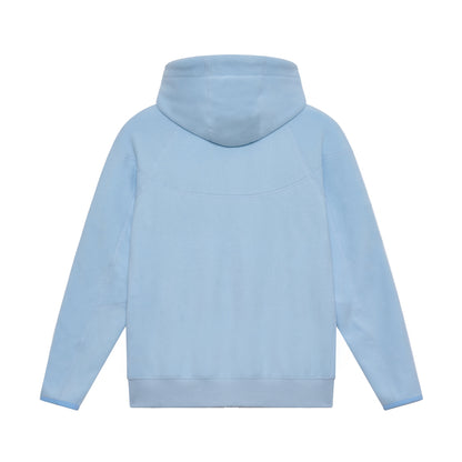 Blue Fleece Tracksuit Zip-Up Hoodie