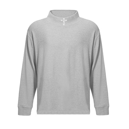 LANGARMSHIRT MIT LOGO UND STEHKRAGEN